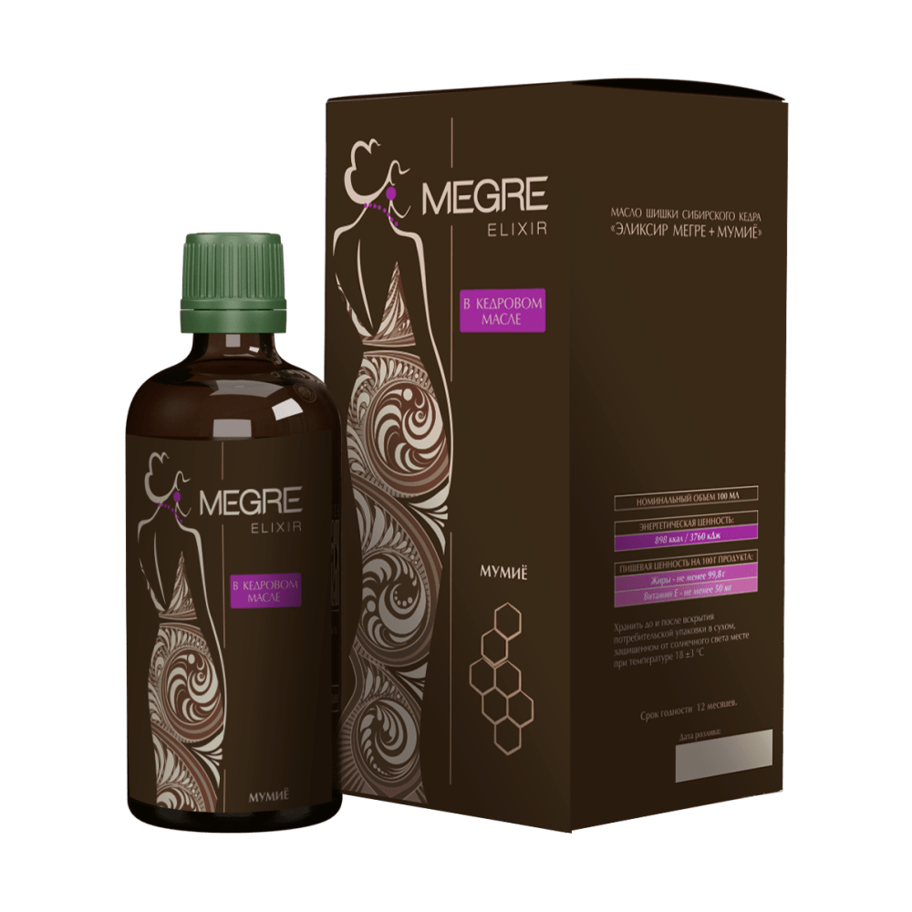 Эликсир MEGRE+ мумиё, 100 мл